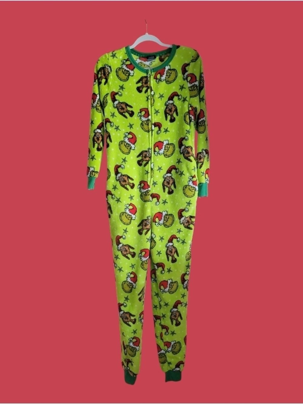 Dr. Seuss The Grinch Women's Union Suit Onesie - Drop Seat S 4-6